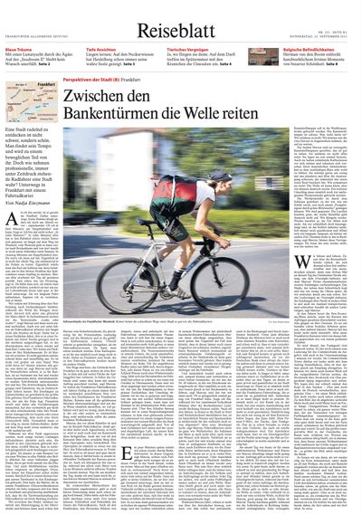 Zwischen den Bankentürmen die Welle reiten